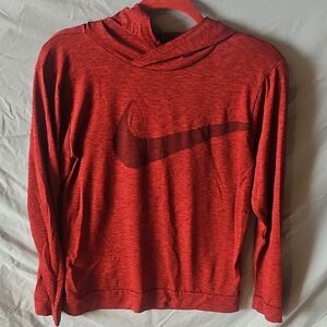 Nike Crimson Hoodie with Swoosh